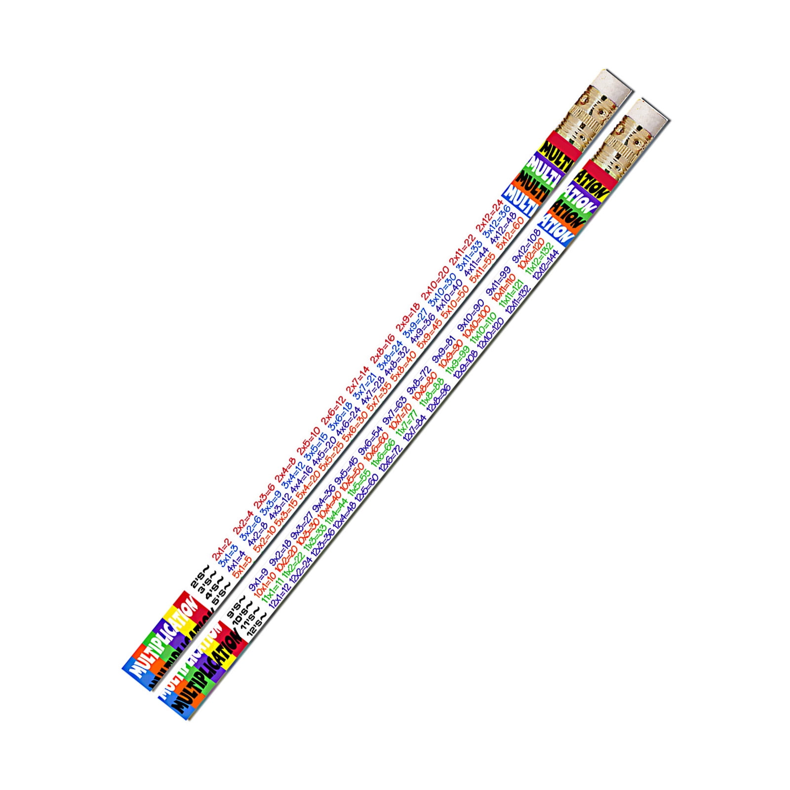 Musgrave Pencil Company Multiplication Tables Motivational Pencils, Pack of 144