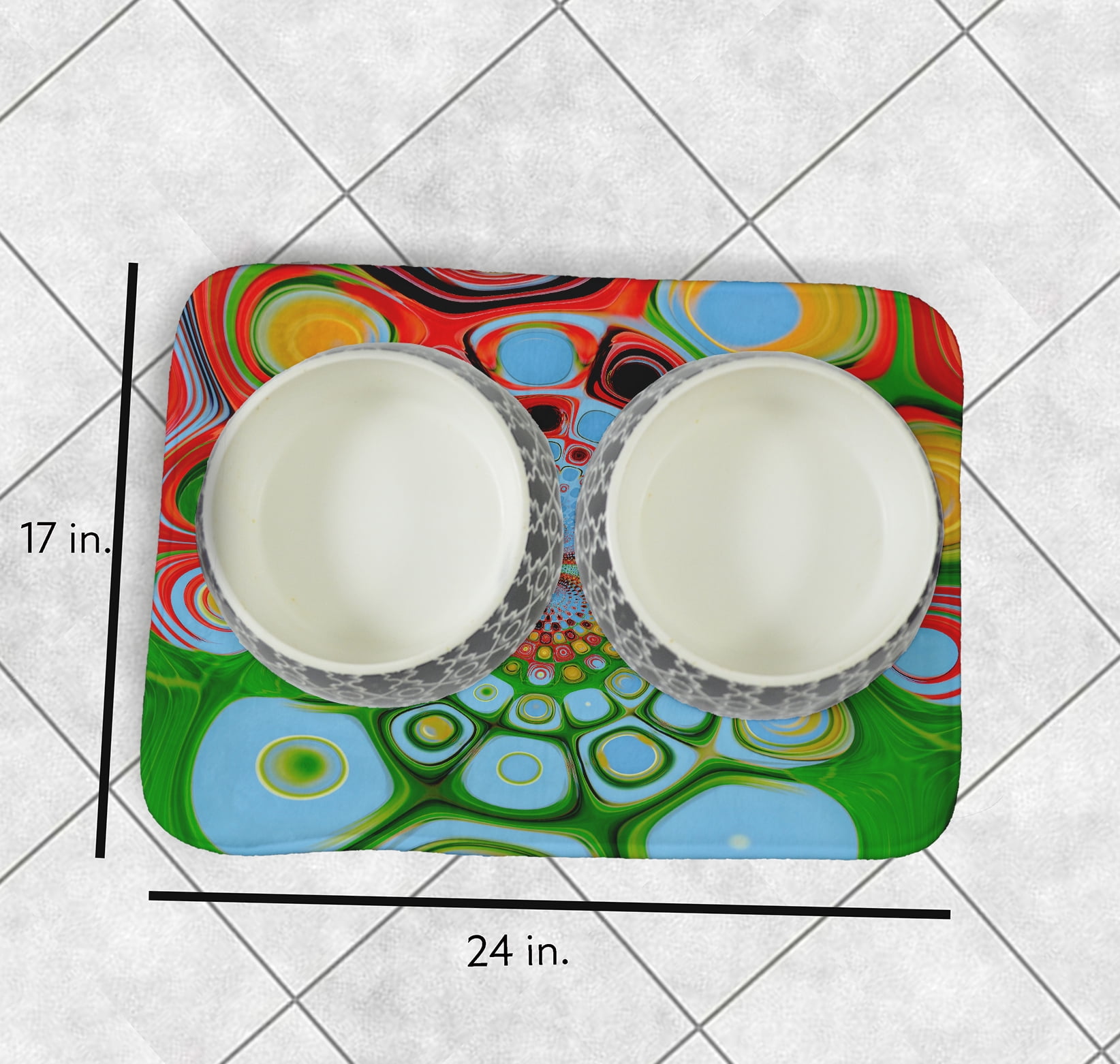 Simply Daisy Bubbles Pet Feeding Mat for Dogs and Cats