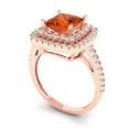 thumbnail image 2 of Halo Engagement Ring for Women - 2.07ct Simulated Red Diamond in 14K Rose Gold Promise Ring, 2 of 6