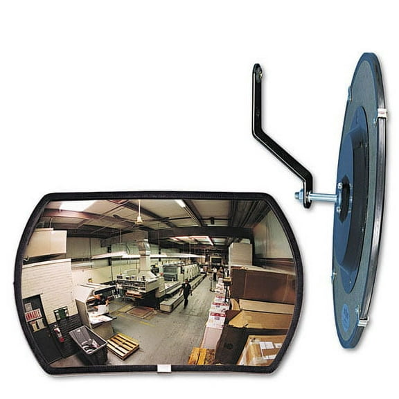 160 degree Convex Security Mirror, Round Rectangular, 18"w x 12"h | Bundle of 2