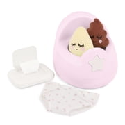 LullaBaby Pink Baby Doll Potty Set Potty Training Accessories