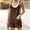 Brown, variant on Women's Overall Shorts Linen Rompers Shortalls Adjustable Straps Loose Wide Leg Casual Jumpsuits
