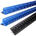 thumbnail image 1 of BT 3 Pack 12"/30CM Big Scale & Small Scale Aluminum Metric Architect Scale Ruler with Standard Metric & Imperial, 1 of 5