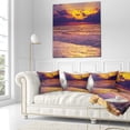 thumbnail image 3 of Designart Clouds in Bright Sunshine At Sunset - Landscape Printed Throw Pillow - 16x16, 3 of 5