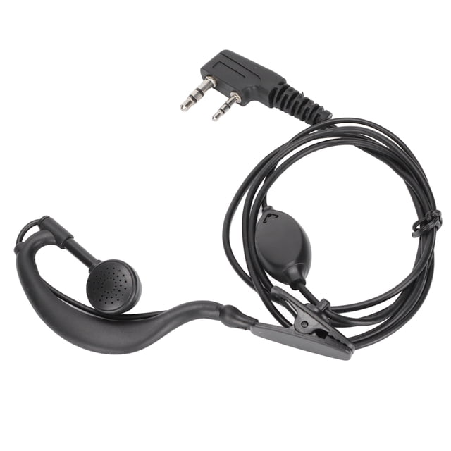 Auriculares Walkie Talkie para auriculares de radio de 2 vías con interfaz TK con clip y auriculares de radio con cubierta para oídos para BF-888S UV-5R