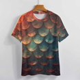 thumbnail image 3 of Mermaid Fish Scales Women's Short Sleeve Tops Casual Blouses T Shirt, 3 of 6
