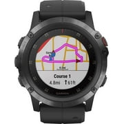 USED Garmin Fenix 5X Plus Sapphire Edition 51mm GPS Multisport Watch Black