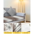 thumbnail image 4 of White Brown Couch Cushion Covers Stretch, Washable Sofa Seat Covers Individual Seat Cushion Sofa Slipcovers Modern Gradient Vertical Stripes Geometric Couch Cover Furniture Protector S-1PCS, 4 of 7