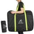 thumbnail image 1 of Bicicleta Plegable de Viaje Bolsa de Transporte de Bicicleta Plegable Transporte de Bicicletas, Incluida Una Pequeña Bolsa de Almacenamiento, Portador Verde Macarena  Caja de carreras de bicicleta, 1 of 8