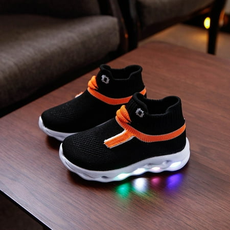 

Toddler Children Kids Baby Girls Boys Mesh Sneakers Sport Shoes LED Light Up Shoes
