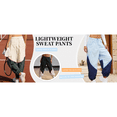 thumbnail image 4 of Womens Slouchy Nylon Pants Casual Colorblock Workout Ankle Pants Baggy Wide Leg Track Pants, 4 of 6