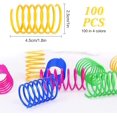 thumbnail image 2 of Jouets à Ressort Spirale pour Chat, 100 Pcs Jouets Interactifs pour Chat, Jouets à Ressort pour Chat, Jouets à Ressort en Plastique Lourd Durable, Jouets Colorés pour Jeu Intérieur pour Animaux, 2 of 4