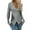 Grey-1, variant on 2025 Women Fashion V Shirt for Women Fashion Neck Long Sleeve Solid Ladies Shirt Long Sleeve Color Pullover Sweater Knitting Long Sleeve Women Top