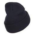 thumbnail image 4 of Staff Letter Embroidered Long Beanie - Navy OSFM, 4 of 5