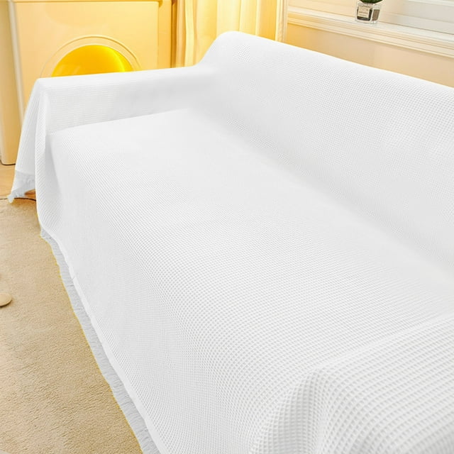 Housse de Serviette de Canapé Tissu Housse Complète Housse de Coussin de Canapé Blanketsingle