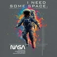 thumbnail image 3 of I need Some Space NASA Men's V-Neck T-shirt Universe Astronaut Paint Splatter, 3 of 7