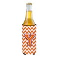 thumbnail image 2 of Carolines Treasures CJ1062-YMUK Letter Y Chevron Orange and Regalia Ultra Beverage Insulators for slim cans  Slim Can, 2 of 2