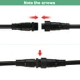 thumbnail image 5 of Uxcell 5-Set Waterproof Electrical Connector, 2 Pin 7.9 In/20 cm Cable with 16AWG IP67 Male and Female Connectors for LED Strip Lights [Black], 5 of 7