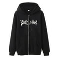 thumbnail image 5 of Women Y2k Zip Up Hoodies Gothic Print Long Sleeve Jackets Oversized Casual Fashion Hooded Sweatshirt, 5 of 5