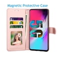 thumbnail image 3 of Njjex for Samsung Galaxy S10 / Galaxy S10 Plus / Galaxy S10 5G / Galaxy S10E Wallet Cases Cover, Njjex 3 Card Slot PU Leather Magnetic Protective Cover with Photo Window & Wrist Strap -Rose Gold, 3 of 5