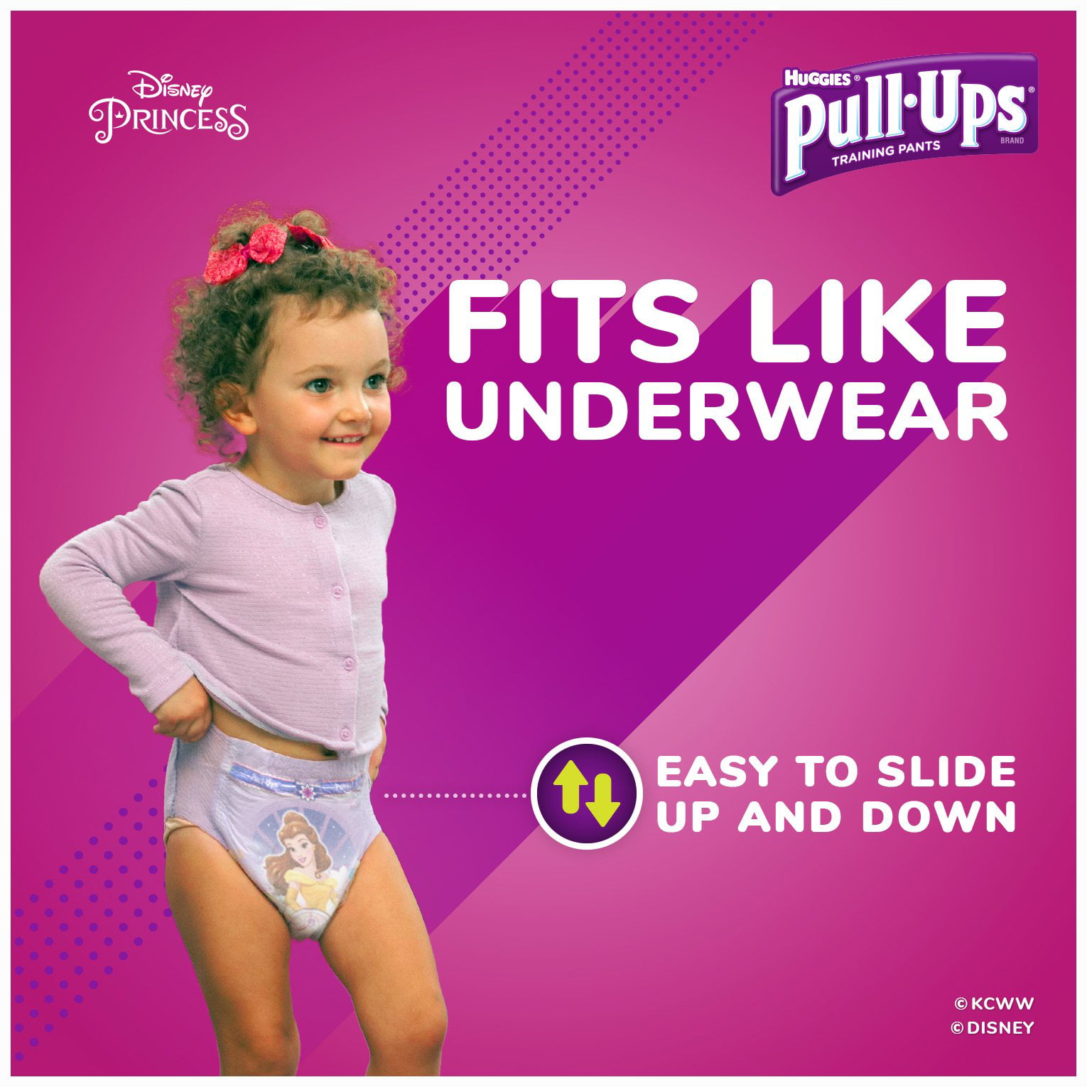 . 3T-4T 20 Ct 32-40 lb. Pull-Ups Night-Time Potty Training Pants for Girls Pack of 4 Packaging May Vary 