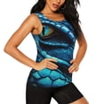 thumbnail image 2 of Fuzoiu Blue Viper Snake Closeup Face Print Women's Workout Tank Top,Athletic Racerback Sports Tank,Tops Sleeveless Running Loose Fit Yoga Tops,Active Shirts for Yoga, Running, and Gym-Large, 2 of 7