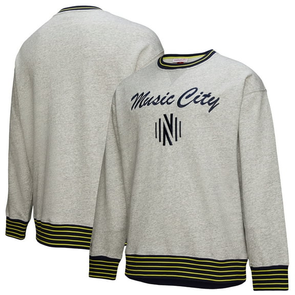 Men's Mitchell & Ness  Heather Gray Nashville SC 2025 Jersey Hook Fleece Pullover Sweatshirt