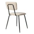 thumbnail image 4 of Tcbosik Upholstered Dining Chairs Set of 6, Modern Fabric Side Chair with Metal Legs for Kitchen, Living Room, White, 4 of 10