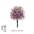 thumbnail image 2 of COM1950s Artificial Flowers with Lights, LED Lighted Eucalyptus Violet Ground Stake Decor, Glowing Faux Plants for Outdoor Garden Yard Patio Home Decoration, 2 of 7