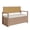 Yellow, variant on SOLLED Outdoor Storage Bench with Cushion, 75 Gallon 2-Seater PE Rattan Deck Box, Backrest & Armrests, 400 lbs Capacity, Weatherproof Patio Garden Bench,Brown