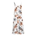 thumbnail image 4 of SMihono Robe Maxi Bohème d'Été pour Femmes Grande Taille Mode d'Été Imprimée Col en V Sans Manches Bretelles Robe Chandail Plage Robe d'Été, 4 of 4
