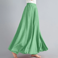 thumbnail image 4 of Womens Plus Size Maxi Skirt Long Skirts for Women Trendy Elastic Waist Boho Skirts Casual Vacation Solid Color High Waisted Womens Vacation Beach Long Skirts, 4 of 4