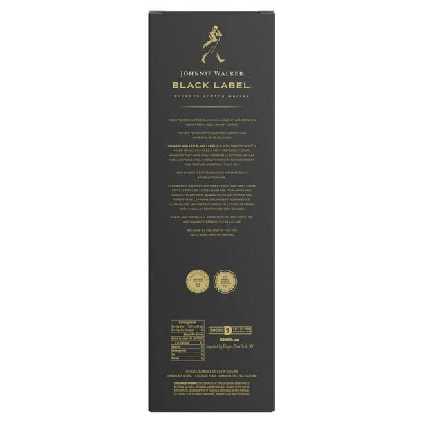 Johnnie Walker Black Label Blended Scotch Whisky 1.75L