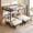 Black, variant on ATOPCORP Full over Full Metal Triple Bunk Bed with Trundle for Teens/Adults, Heavy Duty 2-in-1 Convertible Beds with 12 inches High Guardrail, Space Saver Side Ladders and Underbed Storage, Black