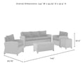 thumbnail image 5 of Crosley Furniture Bradenton 5Pc Outdoor Wicker Sofa Set - Sunbrella, 5 of 15
