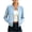 Light Blue, variant on LUVDA Minimalist Crew Neck Zip Jacket for Women Raglan Sleeve Clean Line Casual Outerwear