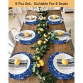 thumbnail image 4 of 15 Inch Round Placemats Set of 4, Navy Blue Christmas Non Slip Heat Insulation PP Table Mats, Snowman Xmas Snowflake Ball Winter Washable Place Mats for Kitchen Dining Party Table Decor, 4 of 7