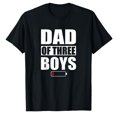 thumbnail image 1 of AALJY Hommes Papa de 3 Garçons Trois Fils T-Shirt Fête des Pères, 1 of 5