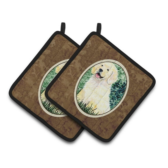 Carolines Treasures SS8739PTHD Golden Retriever Pair of Pot Holders, 7.5HX7.5W, multicolor