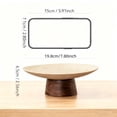 thumbnail image 2 of Ceramic Footed Serving Tray with Walnut Wood Base – Modern Minimalist Dessert & Fruit Plate for Tea Time, Home & Restaurant Use, 2 of 11