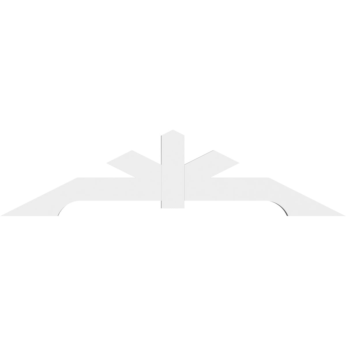 60"W x 15"H x 2"D x 4"F, 6/12 Pitch, Vanguard Architectural Grade PVC Gable Bracket