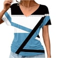 thumbnail image 2 of Blusas de Manga Corta Casuales para las Mujeres Imprimir V-Cuello Suéter Blusa de Poliéster Sudadera de Moda, Top de las Señoras para Invierno Primavera Uso Diario, 2 of 6