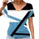 thumbnail image 2 of Blusas de Manga Corta Casuales para las Mujeres Imprimir V-Cuello Suéter Blusa de Poliéster Sudadera de Moda, Top de las Señoras para Invierno Primavera Uso Diario, 2 of 6