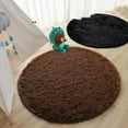 thumbnail image 6 of Junovo Round Fluffy Area Rugs For Kids Girls Princess Castle Plush Shaggy Carpet Cute Circle Nursery Rug For Kids Room Bedroom Living Room,4'x4',Coffee, 6 of 7