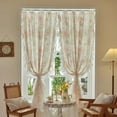 thumbnail image 5 of AIGIA 2 Piece Vintage Rustic Farm House Side Curtain Bedroom Floral Printed Window Curtains Living Room Sheer Screen Partition, 5 of 11