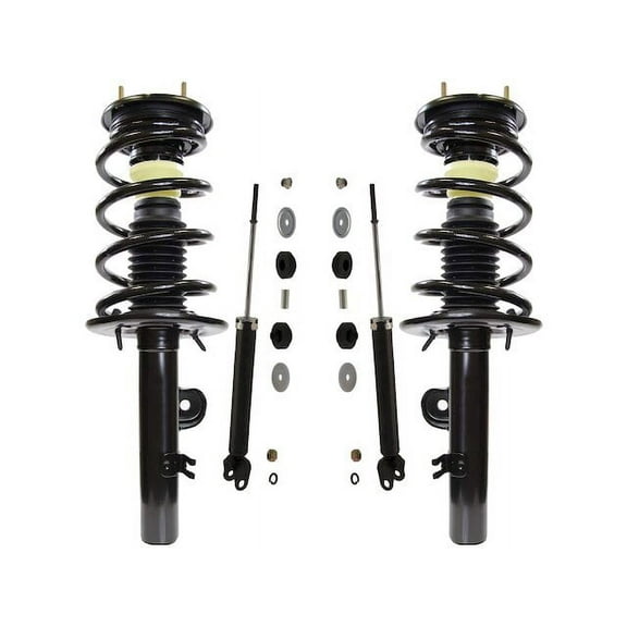 Front and Rear Suspension Strut and Shock Absorber Assembly Kit - Compatible with 2009 - 2012 Ford Flex Naturally Aspirated 2010 2011