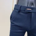 thumbnail image 4 of Pantalones de talla grande para hombre, traje ajustado de color marrón, traje de hombre, pantalones, traje trenzado, reseñas coreanas, muchas prendas de moda para primavera, ropa de trabajo, 4 of 4