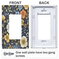thumbnail image 3 of Yayeee Rocker Switch Wall Plate 1-Gang 4.6"x2.9" Home Decorative Outlet Cover, Navy Floral Pattern, 3 of 6