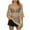 Khaki, variant on USSUMA Cover Ups for Swimwear Women Casual Short Sleeve Breathable Blouse Tunic Hollow Out Valentine's Day loose casual Shirt tops Women's Swimsuits for Dating Walking Athletic Fit Blue