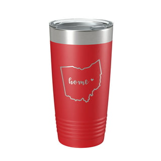 Ohio State Buckeyes Engraved 16oz Stainless Steel Travel Mug - Red
